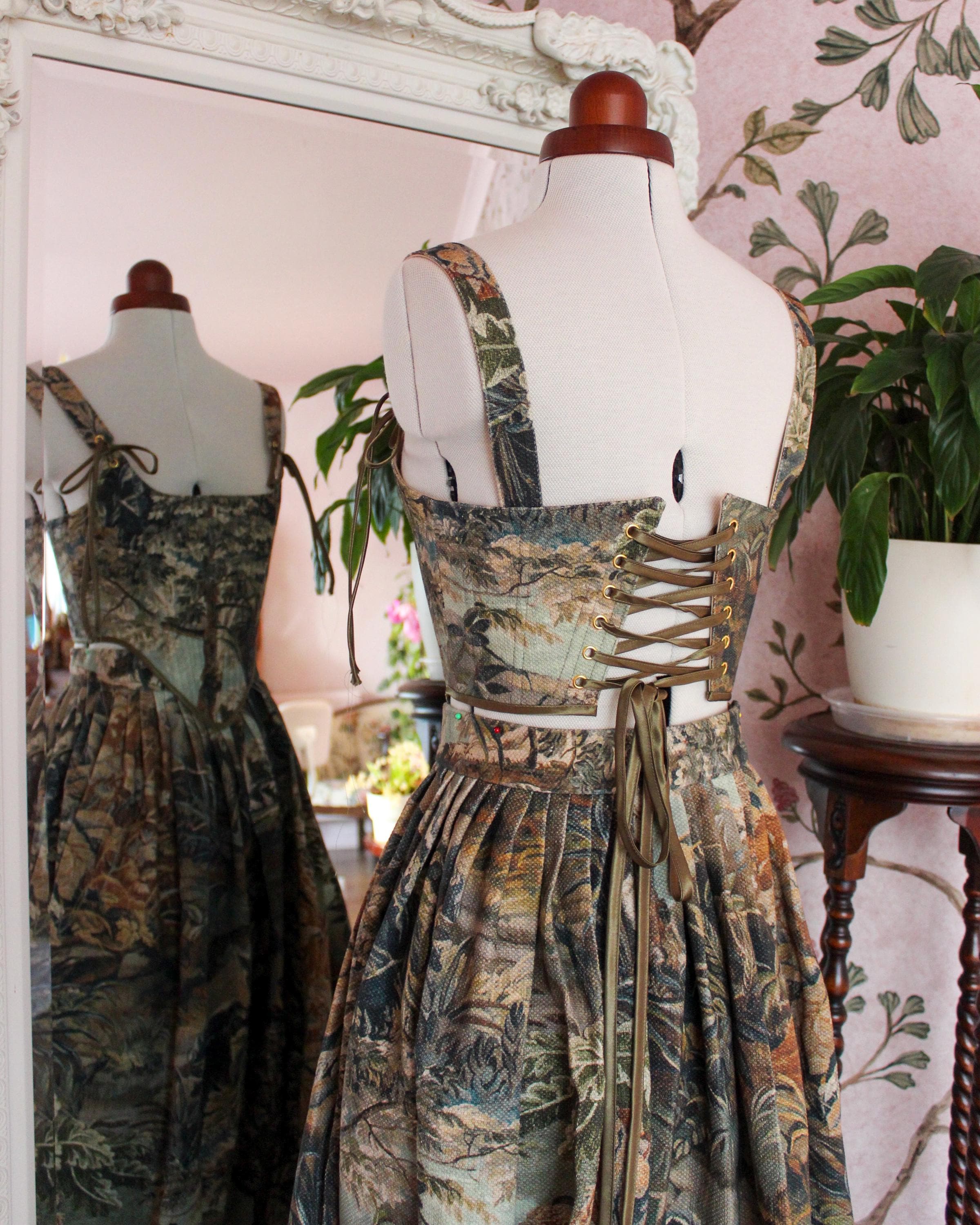 Tapestry Corset and Skirt | Made to Order