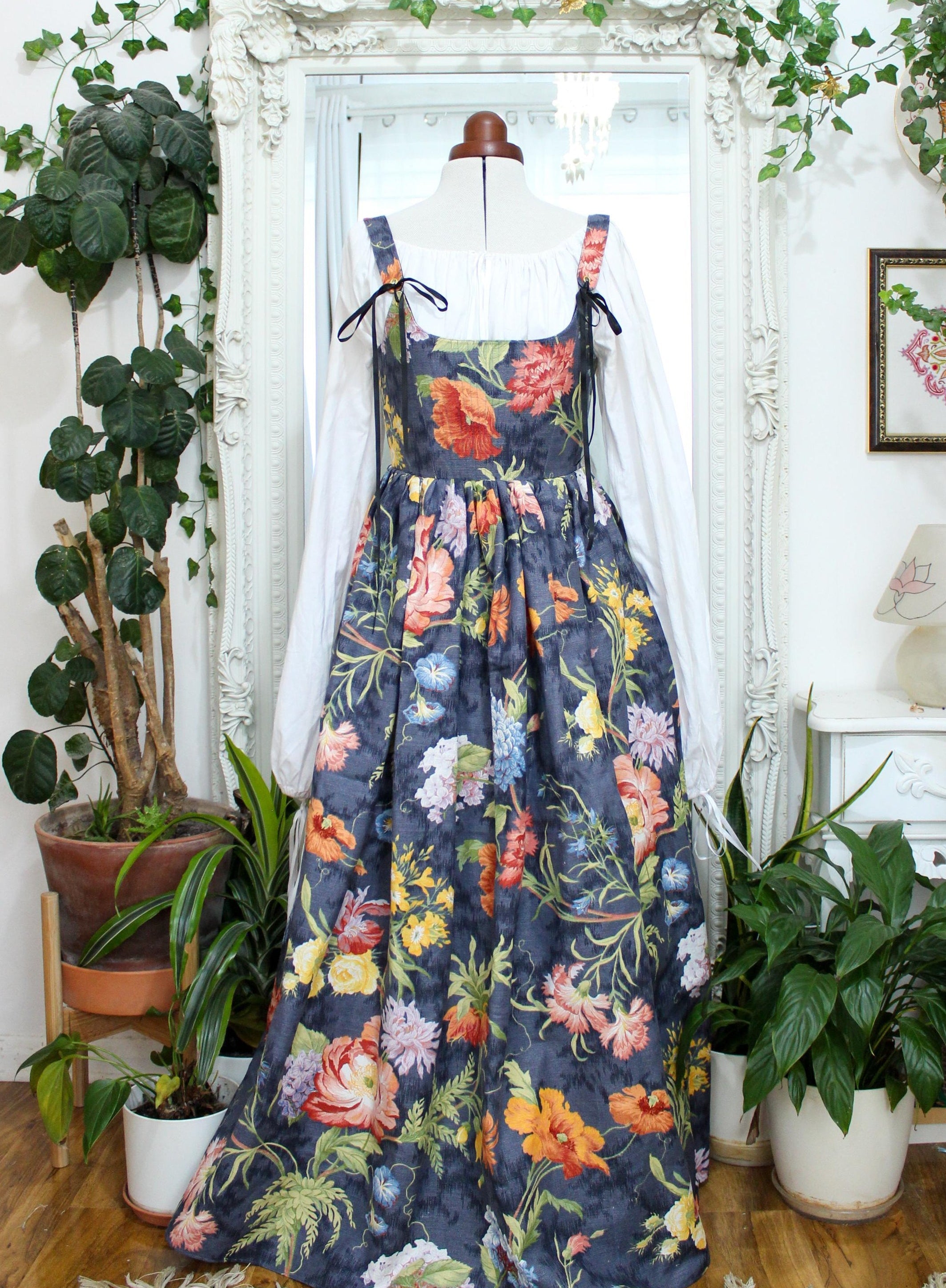 Corset Dress | Vintage Fabric | Ready to Ship | Size Medium