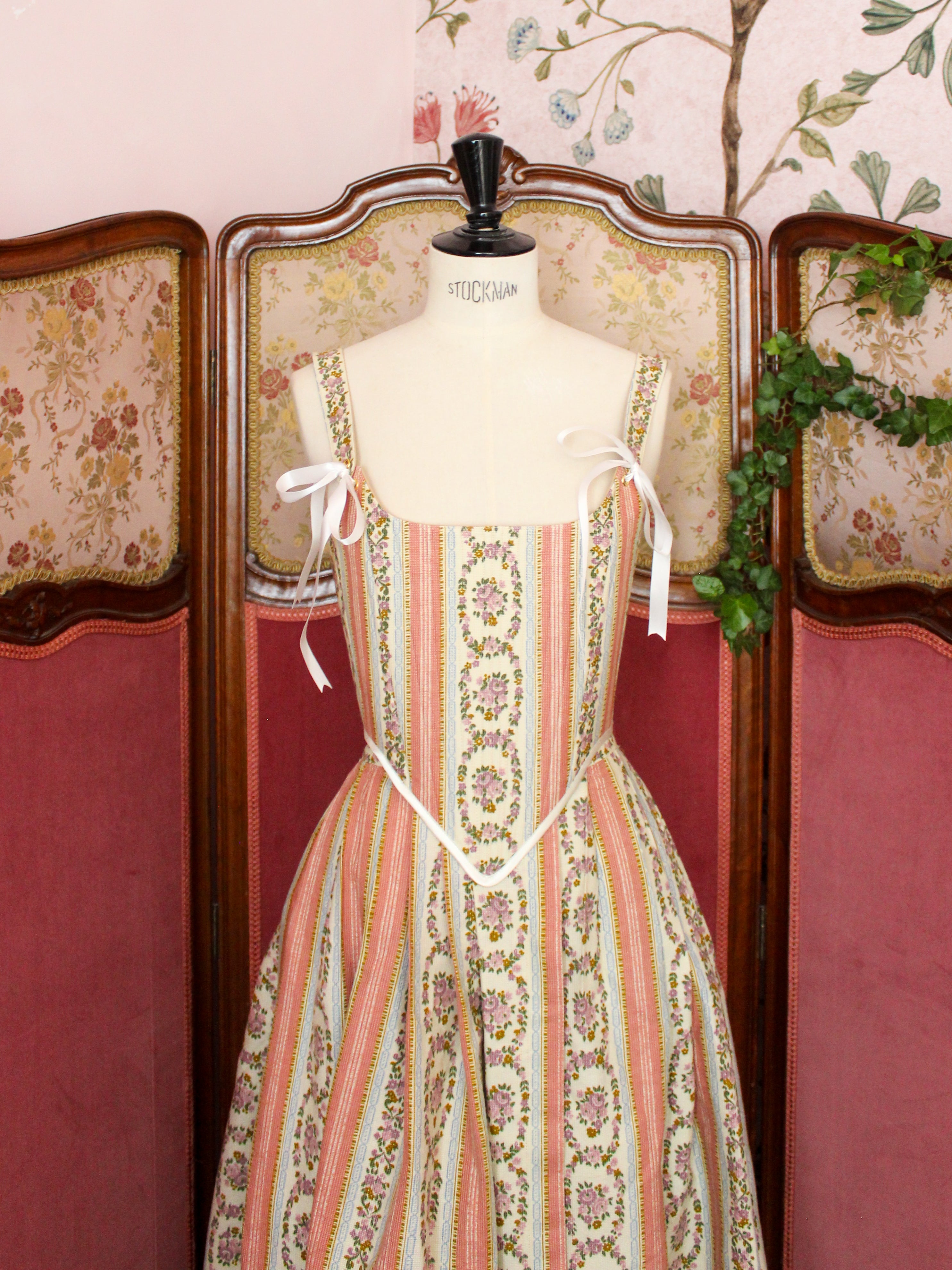 Antoinette Corset and Skirt | Vintage Fabric | Made to Order